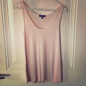 Soft pink gold sparkle top